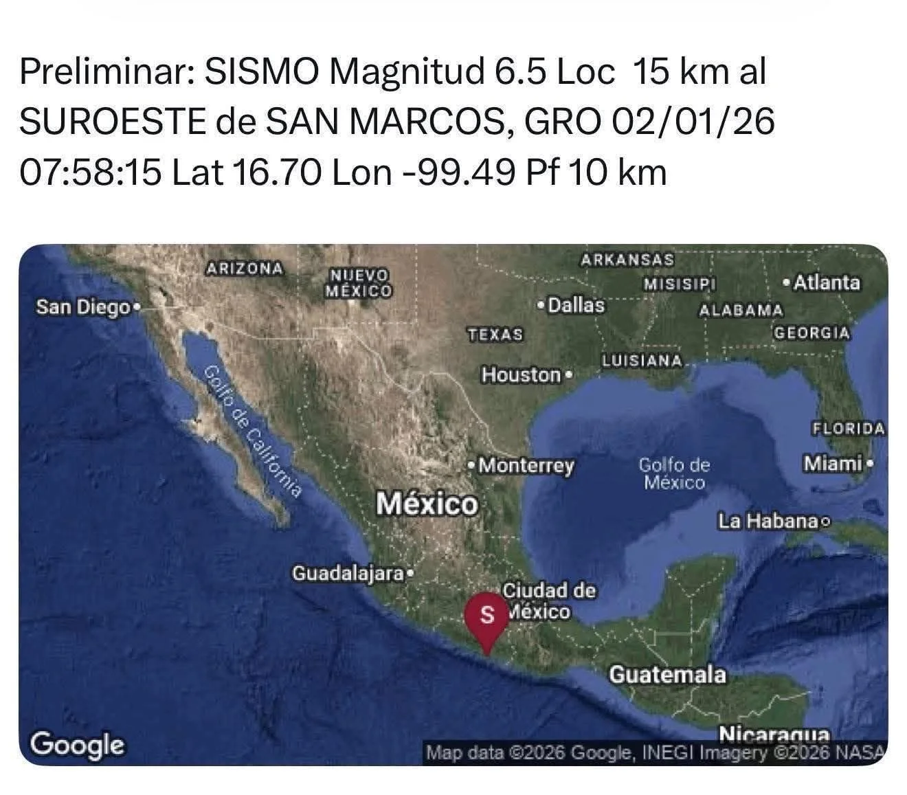 Sismo en Acapulco